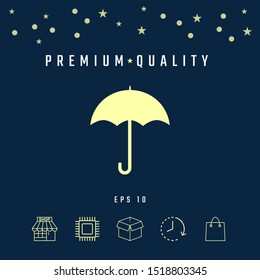 Umbrella icon symbol. Graphic elements for your design