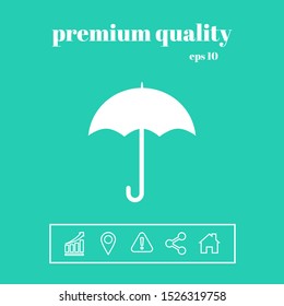 Umbrella icon symbol. Graphic elements for your design