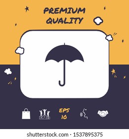 Umbrella icon symbol. Graphic elements for your design