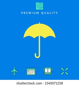 Umbrella icon symbol. Graphic elements for your design