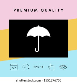 Umbrella icon symbol. Graphic elements for your design