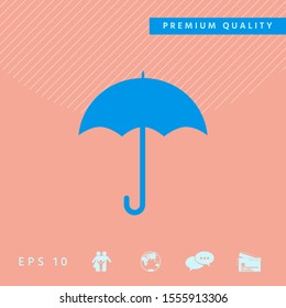 Umbrella icon symbol. Graphic elements for your design