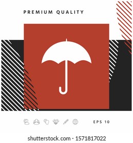 Umbrella icon symbol. Graphic elements for your design