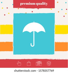 Umbrella icon symbol. Graphic elements for your design