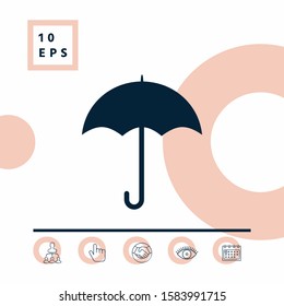Umbrella icon symbol. Graphic elements for your design