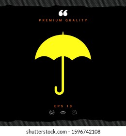 Umbrella icon symbol. Graphic elements for your design