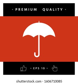 Umbrella icon symbol. Graphic elements for your design