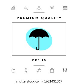 Umbrella icon symbol. Graphic elements for your design