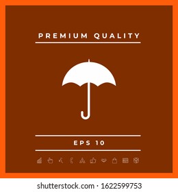 Umbrella icon symbol. Graphic elements for your design