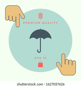 Umbrella icon symbol. Graphic elements for your design