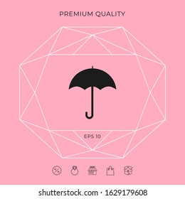 Umbrella icon symbol. Graphic elements for your design