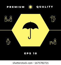 Umbrella icon symbol. Graphic elements for your design
