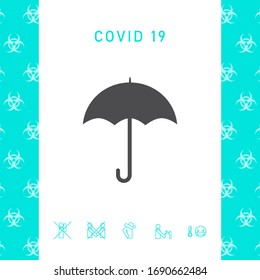 Umbrella icon symbol. Graphic elements for your design