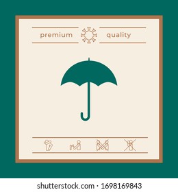 Umbrella icon symbol. Graphic elements for your design