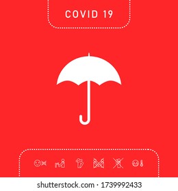 Umbrella icon symbol. Graphic elements for your design