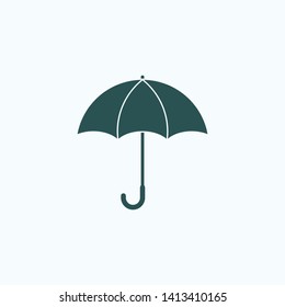 umbrella icon, symbol of rain protection vector logo design