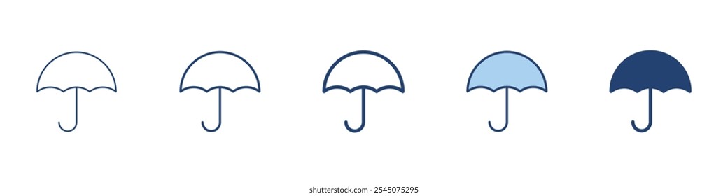 Umbrella icon Symbol set collection