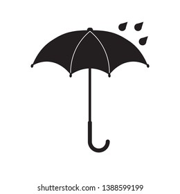 umbrella with icon symbol sign, vector, eps 10