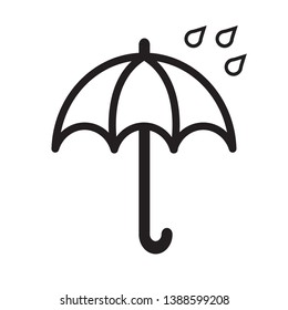 umbrella with icon symbol sign, vector, eps 10