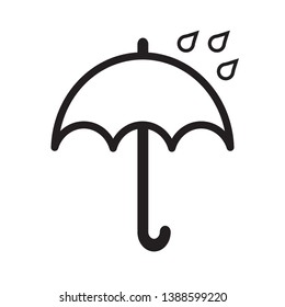 umbrella with icon symbol sign, vector, eps 10