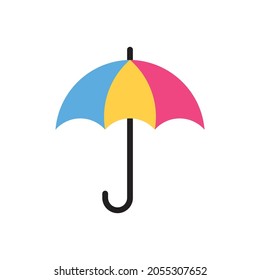Icono del paraguas. Símbolo de paraguas. Ilustración del vector
