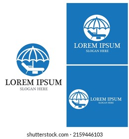 Umbrella icon and symbol vector template