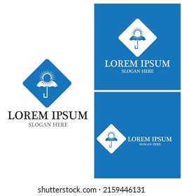 Umbrella icon and symbol vector template
