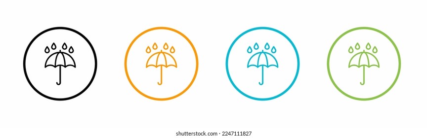 Umbrella icon template set. Stock vector illustration.