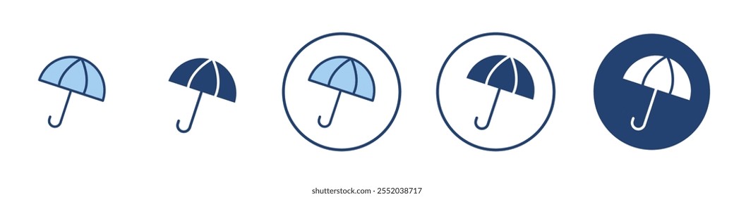Umbrella icon Thin line art isolated