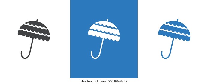Umbrella icon thin line illustration