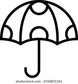 umbrella icon. Thin linear style design isolated on white background