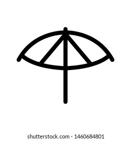Umbrella Icon , Train Savety Water Template Logo Design Vector Illustration , Outline Solid Background White
