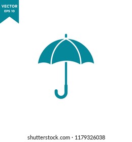 umbrella icon in trendy flat design 