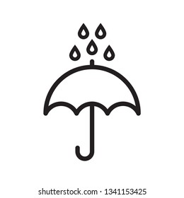 umbrella icon in trendy flat design 