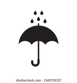 umbrella icon in trendy flat design 
