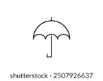 Umbrella icon in trendy flat style isolated on background. Umbrella icon page symbol for your web site design Umbrella icon logo, app, UI.