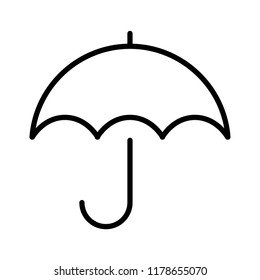 Umbrella icon in trendy flat style isolated on white background. Safety and protection symbol. Vector illustration.