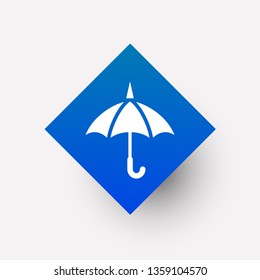 Umbrella icon in trendy flat style isolated on background. Umbrella icon page symbol for your web site design Umbrella icon logo, app, UI , on white background Vector.