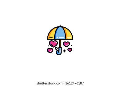 Umbrella icon in trendy flat style isolated on white background vector illustration