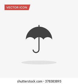 Umbrella Icon in trendy flat style isolated on grey background. Shelter symbol for your web site design, logo, app, UI. Vector illustration, EPS10.