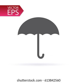 Umbrella icon in trendy flat style isolated on light background with shadow. Rainy sign. Protection symbol for your web site design, logo, app, UI. Vector illustration, EPS10.