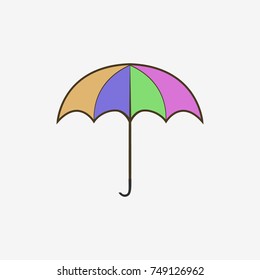 Umbrella icon in trendy flat style isolated on background