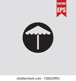 Umbrella icon in trendy isolated on grey background.Vector illustration.