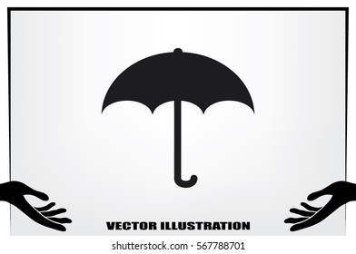 Umbrella icon vector.