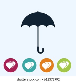 umbrella icon, vector best flat icon, EPS