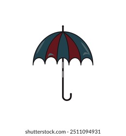 umbrella icon vector black safety protection