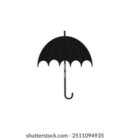 umbrella icon vector black safety protection