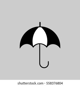 umbrella icon vector in black and white