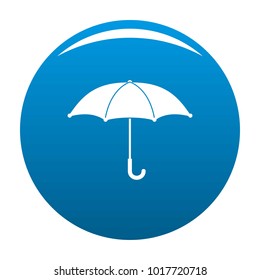 Umbrella icon vector blue circle isolated on white background 