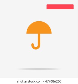 Umbrella icon. Vector concept illustration for design.